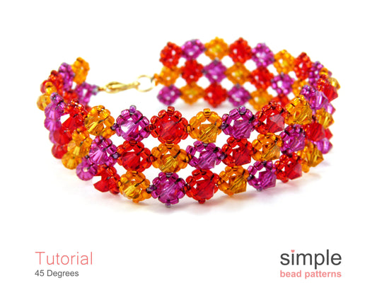 45 Degrees Bracelet Beading Pattern