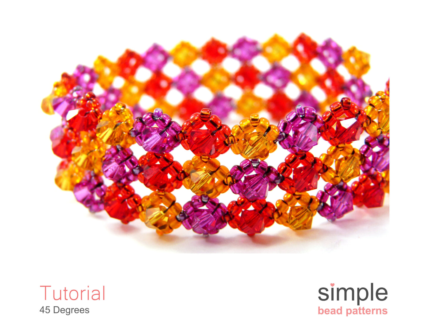 45 Degrees Bracelet Beading Pattern