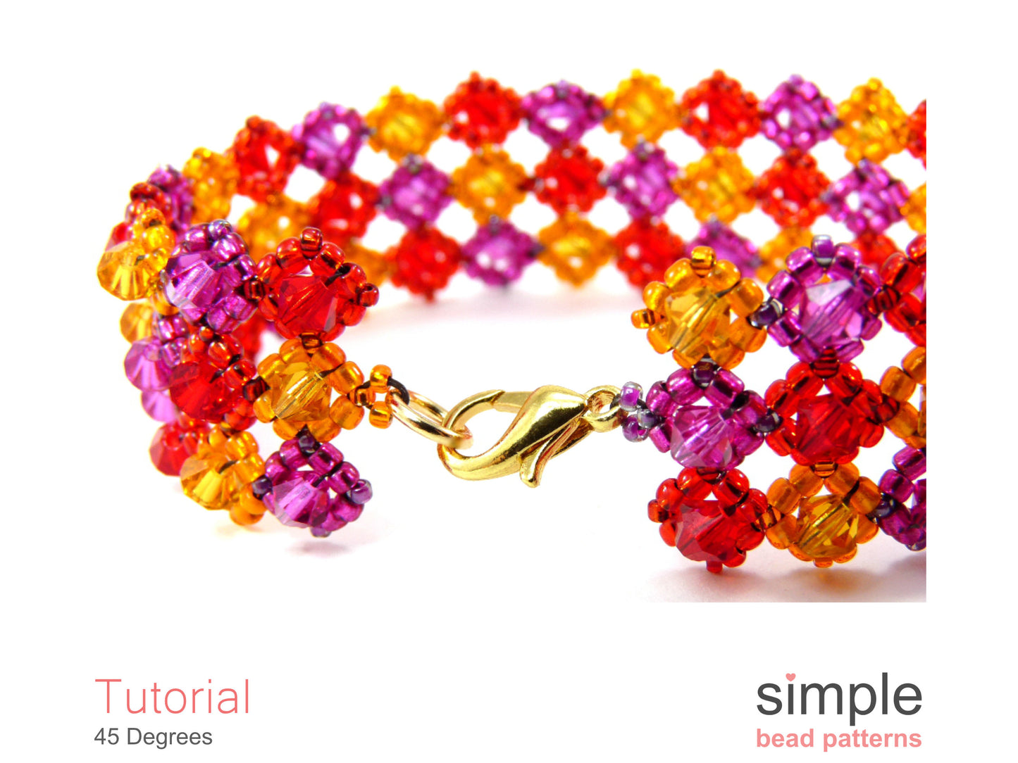 45 Degrees Bracelet Beading Pattern