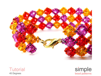 45 Degrees Bracelet Beading Pattern
