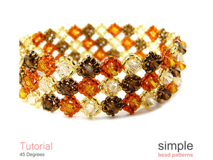45 Degrees Bracelet Beading Pattern