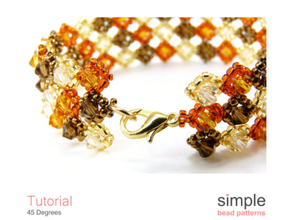 45 Degrees Bracelet Beading Pattern