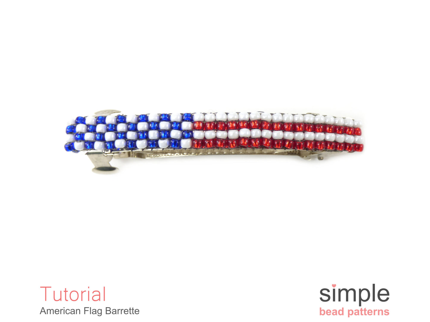 American Flag Barrette Beading Pattern