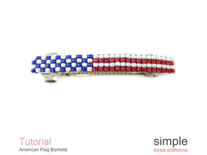 American Flag Barrette Beading Pattern