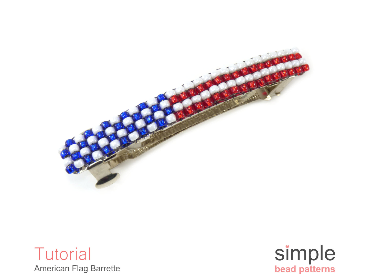 American Flag Barrette Beading Pattern