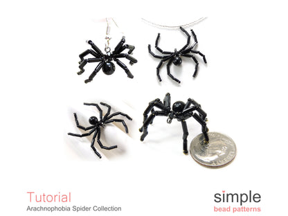 Arachnophobia Spider Earrings, Necklace, Bracelet, & Ring Tutorial