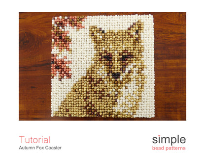 Autumn Fox Coaster Beading Pattern