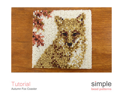 Autumn Fox Coaster Beading Pattern