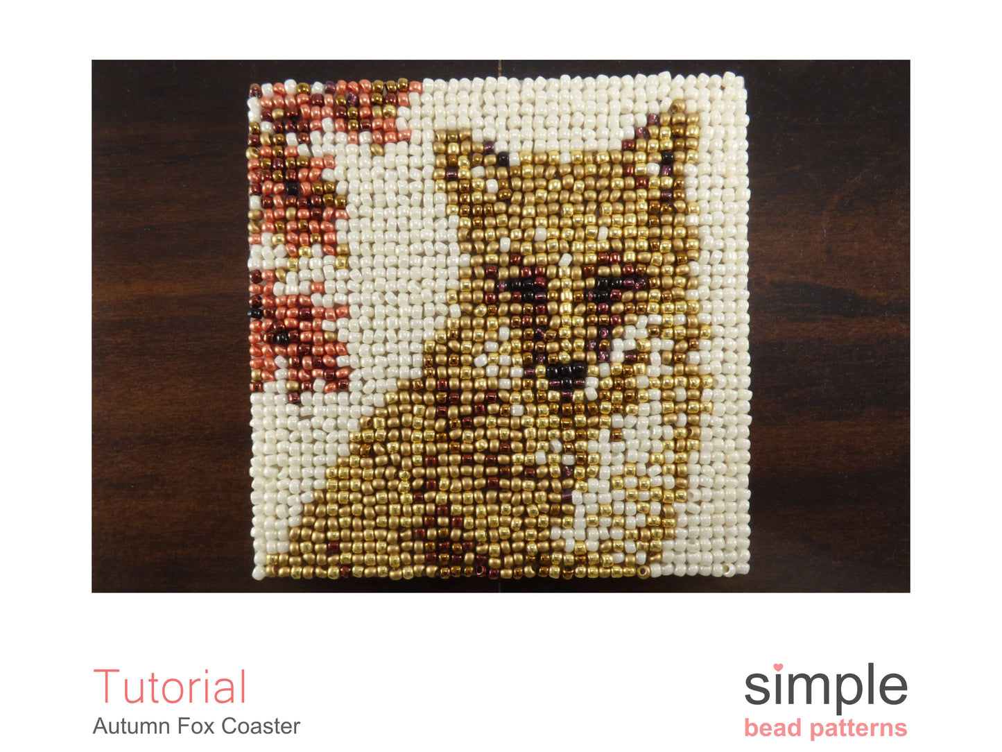 Autumn Fox Coaster Beading Pattern