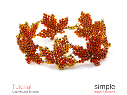 Autumn Leaf Bracelet Beading Pattern