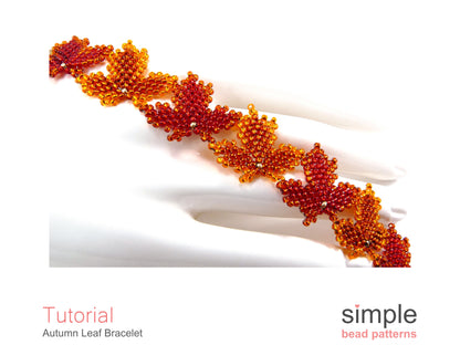 Autumn Leaf Bracelet Beading Pattern