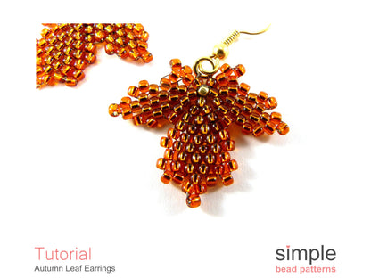 Autumn Leaf Earrings Beading Pattern