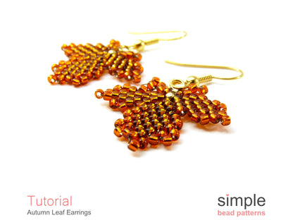 Autumn Leaf Earrings Beading Pattern