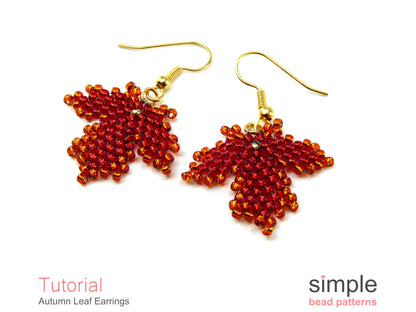 Autumn Leaf Earrings Beading Pattern