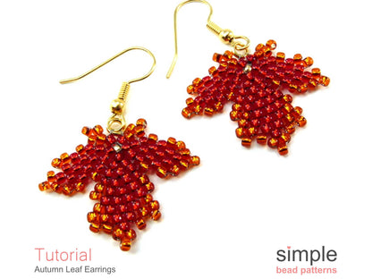 Autumn Leaf Earrings Beading Pattern