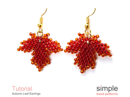 Autumn Leaf Earrings Beading Pattern