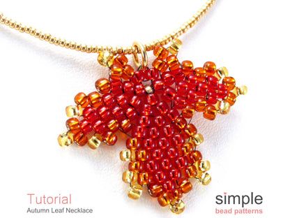 Autumn Leaf Necklace Beading Pattern