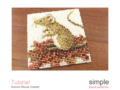 Autumn Mouse Coaster Beading Pattern