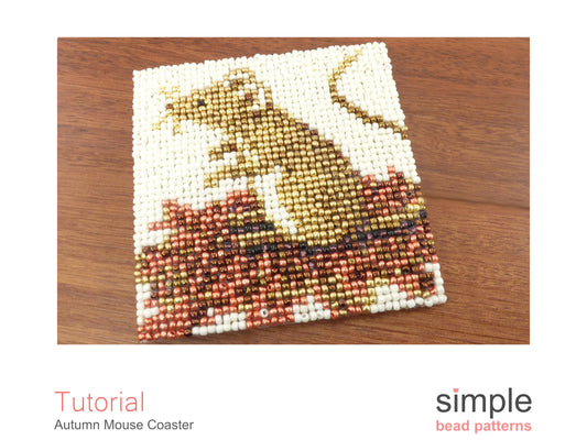 Autumn Mouse Coaster Beading Pattern
