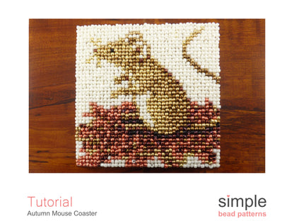 Autumn Mouse Coaster Beading Pattern