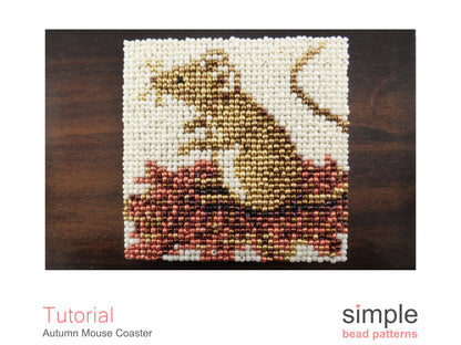 Autumn Mouse Coaster Beading Pattern