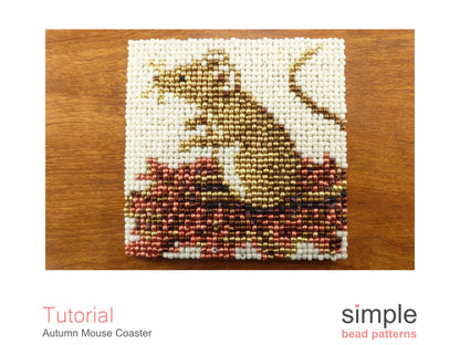 Autumn Mouse Coaster Beading Pattern
