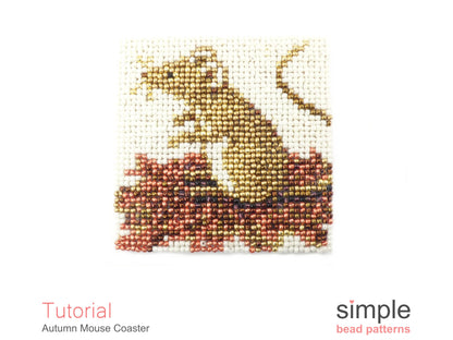 Autumn Mouse Coaster Beading Pattern