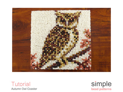 Autumn Owl Coaster Beading Pattern