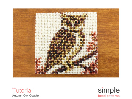 Autumn Owl Coaster Beading Pattern