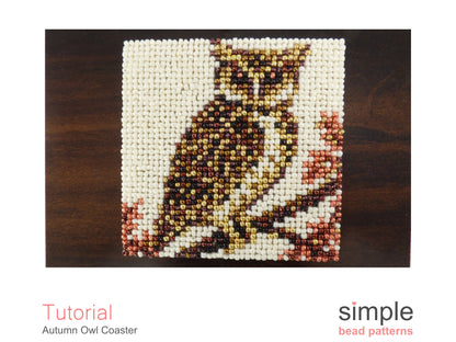 Autumn Owl Coaster Beading Pattern