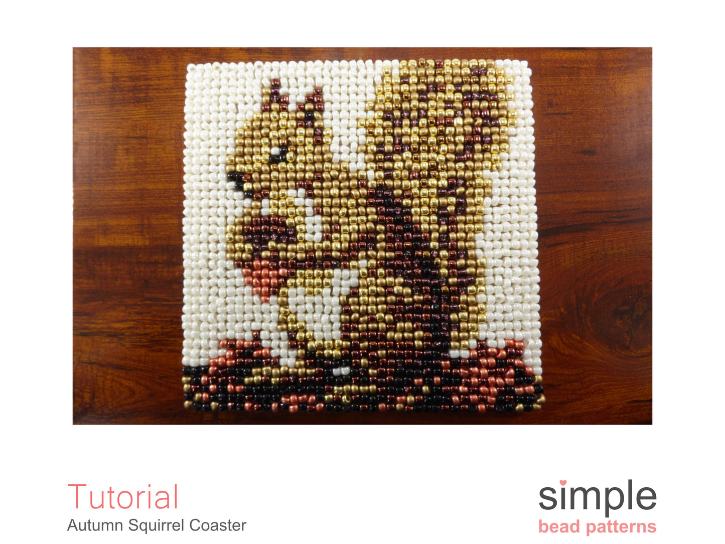 Autumn Squirrel Coaster Beading Pattern