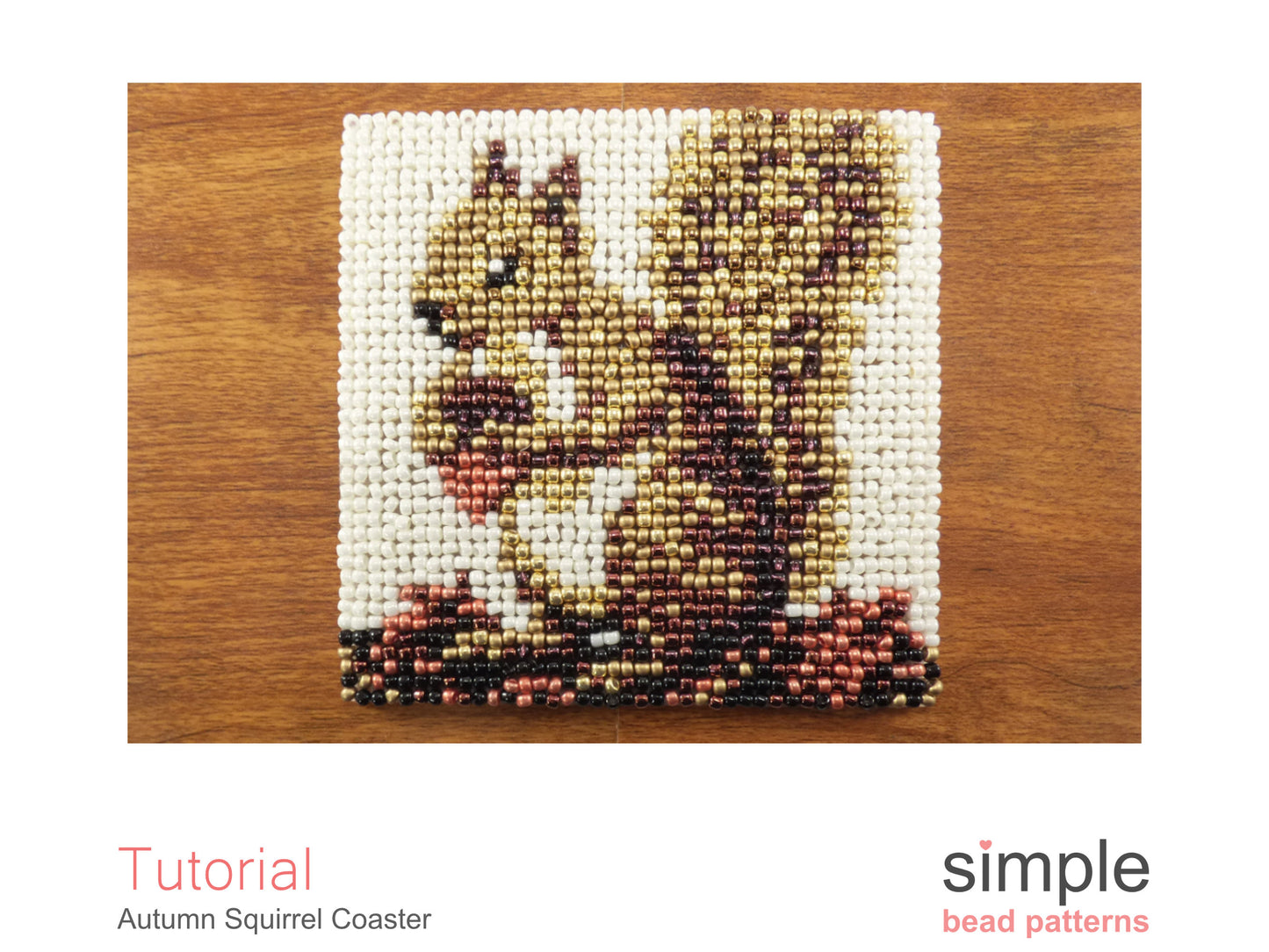 Autumn Squirrel Coaster Beading Pattern