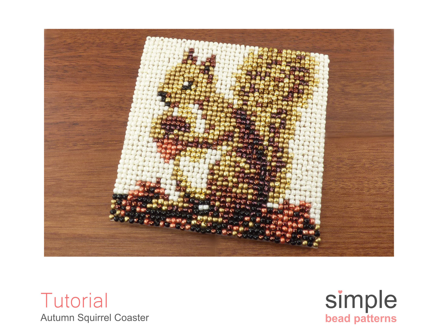 Autumn Squirrel Coaster Beading Pattern
