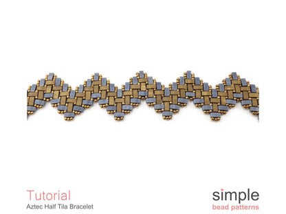 Aztec Half Tila Bracelet Beading Pattern