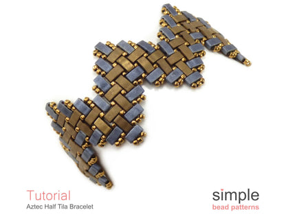 Aztec Half Tila Bracelet Beading Pattern