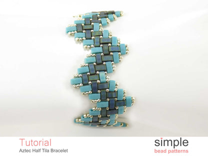 Aztec Half Tila Bracelet Beading Pattern