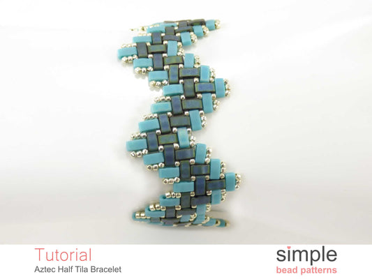 Aztec Half Tila Bracelet Beading Pattern