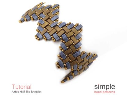 Aztec Half Tila Bracelet Beading Pattern