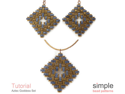 Aztec Goddess Earrings & Necklace Pattern