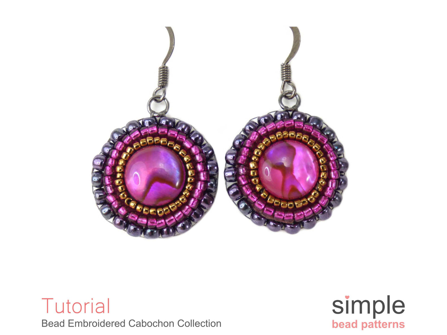 Bead Embroidered Cabochon Pattern