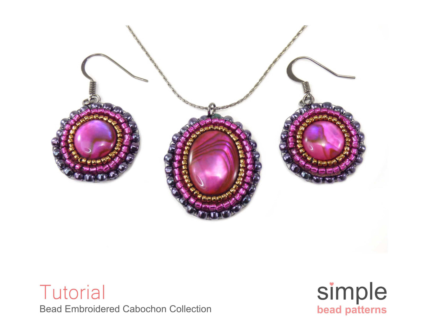 Bead Embroidered Cabochon Pattern