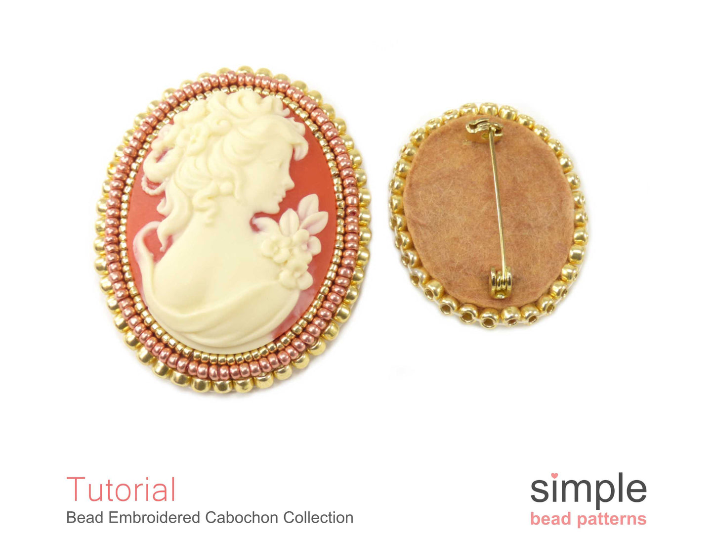 Bead Embroidered Cabochon Pattern