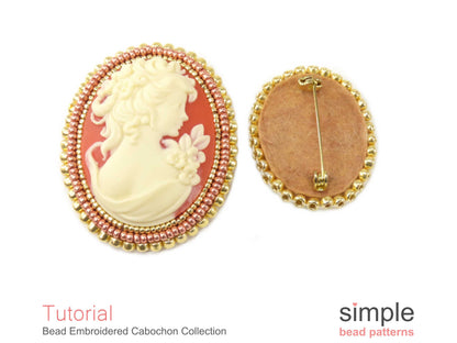 Bead Embroidered Cabochon Pattern