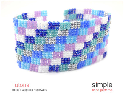 Beaded Diagonal Patchwork Beading Pattern