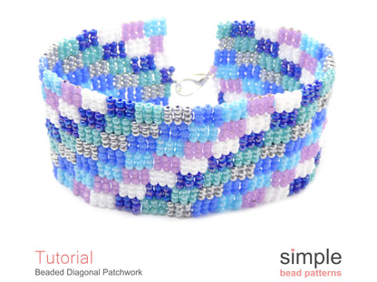 Beaded Diagonal Patchwork Beading Pattern