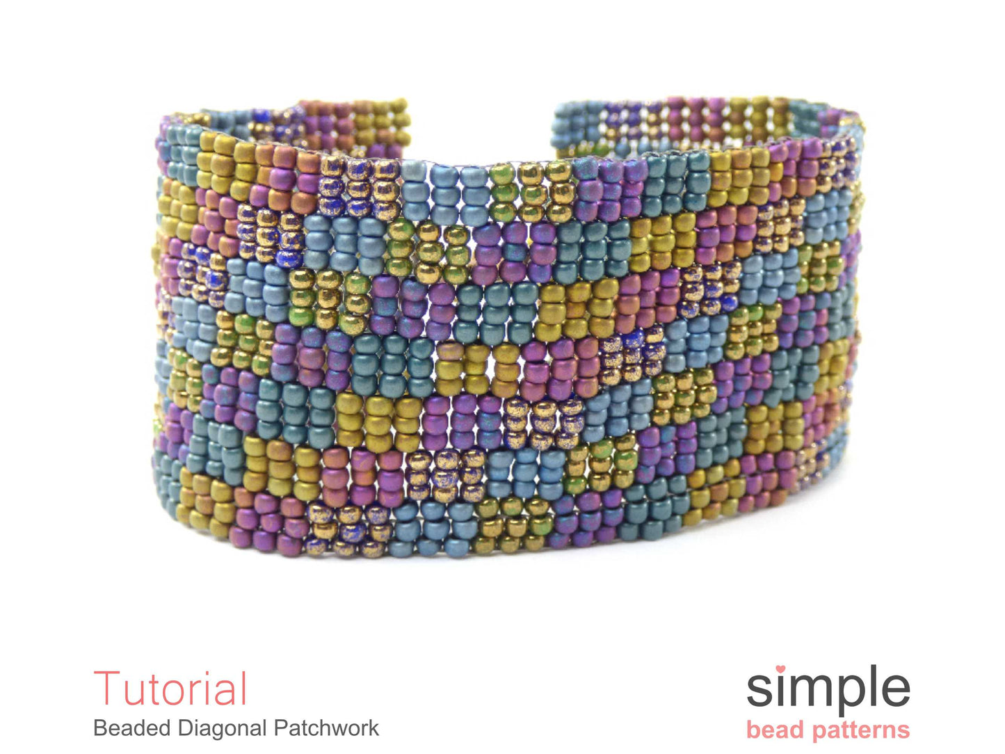 Beaded Diagonal Patchwork Beading Pattern