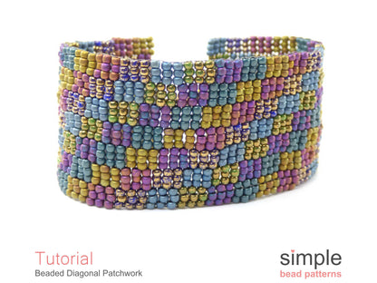 Beaded Diagonal Patchwork Beading Pattern