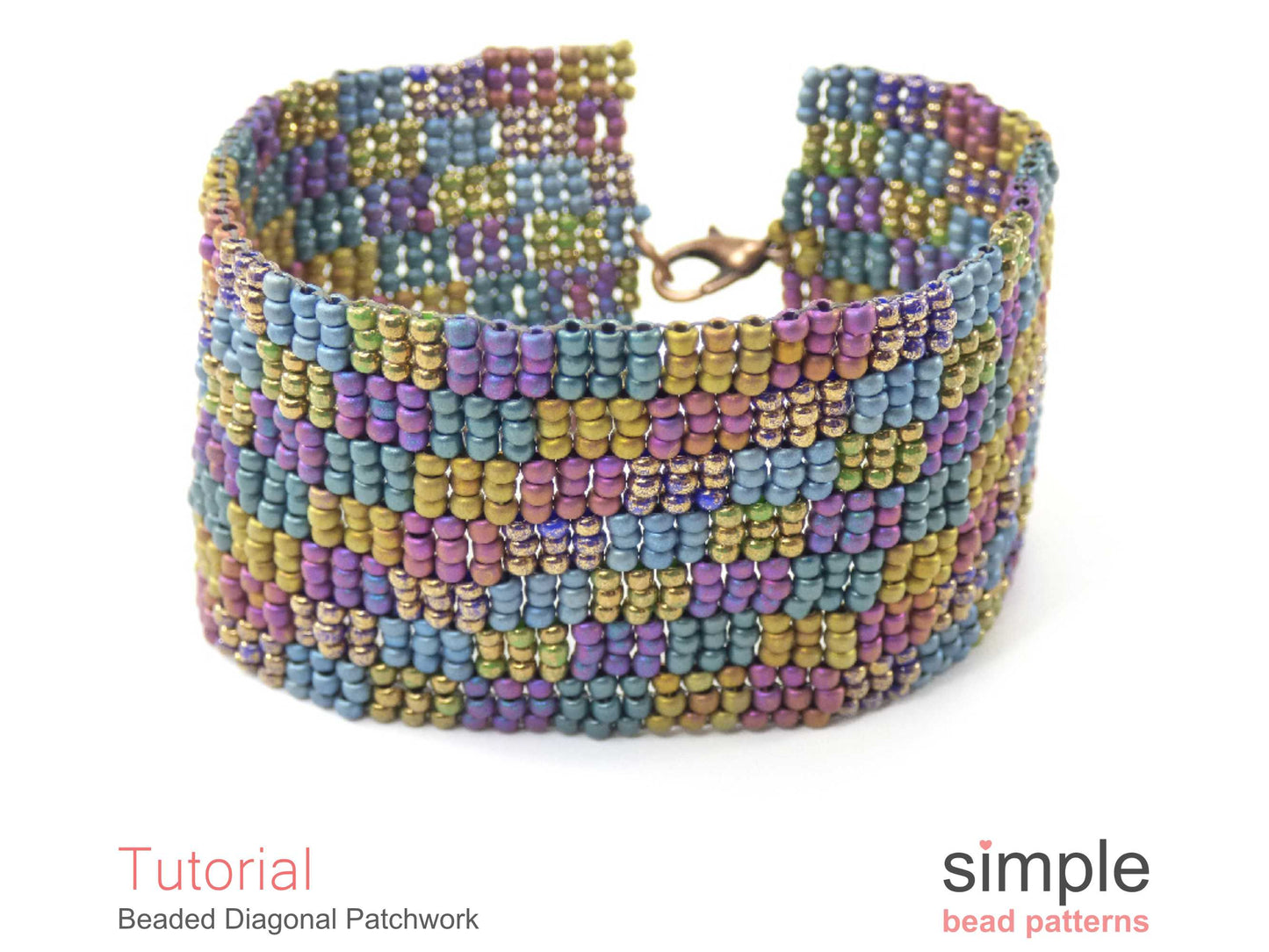 Beaded Diagonal Patchwork Beading Pattern