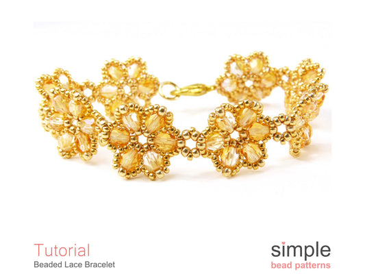 Beaded Lace Flower Bracelet Pattern