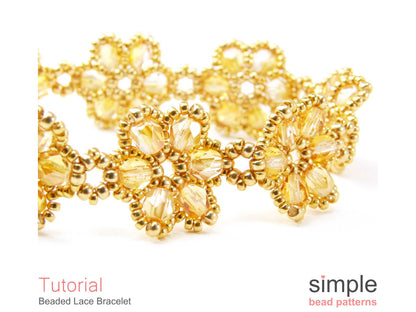 Beaded Lace Flower Bracelet Pattern